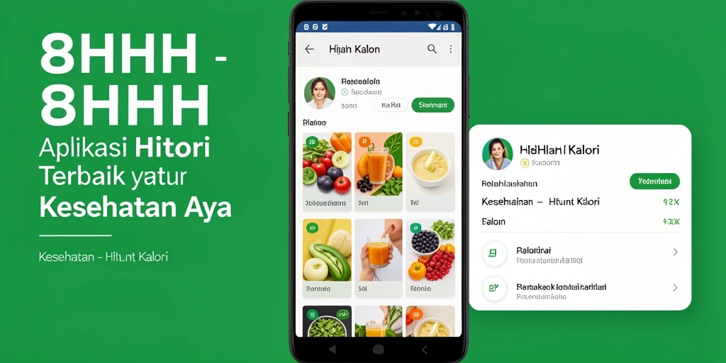 Antarmuka pengguna 8HHH yang ramah dan intuitif untuk hitung kalori.