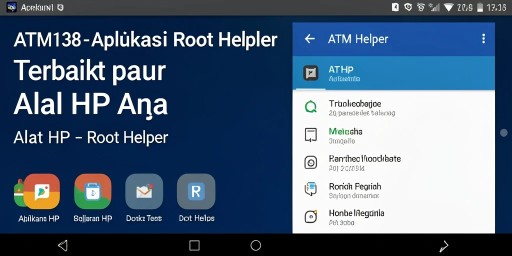 Tampilan antarmuka aplikasi ATM138 sebagai Root Helper yang intuitif.