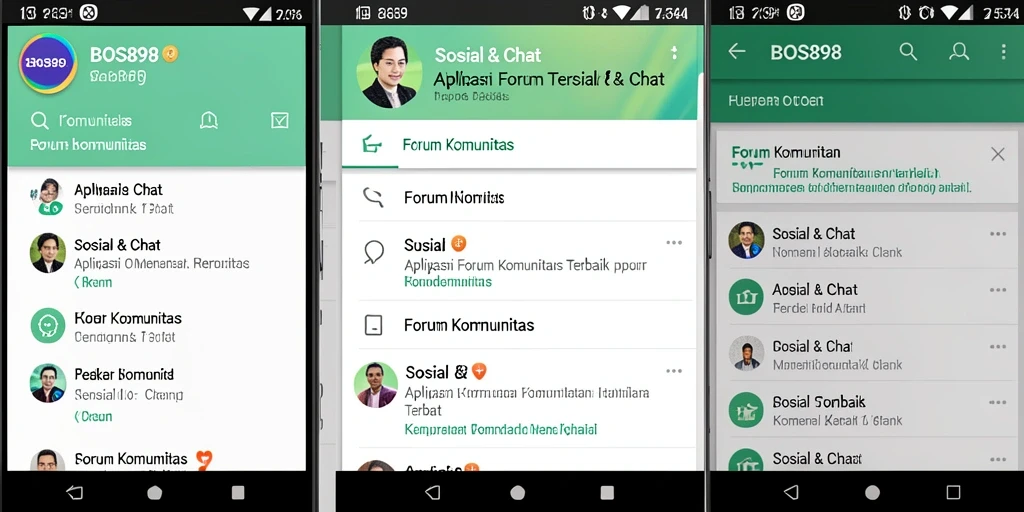 Antarmuka BOS898 yang menarik dan interaktif untuk Forum Komunitas.