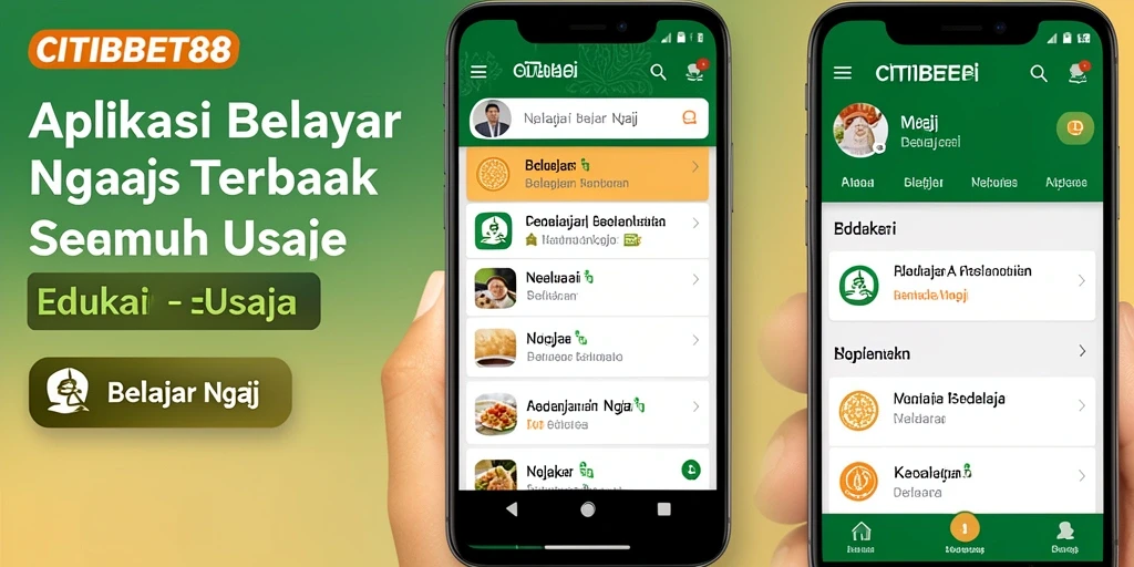 Antarmuka aplikasi CITIBET88 yang ramah pengguna untuk belajar ngaji.