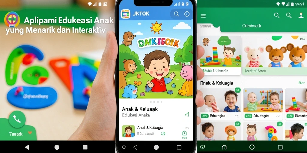 Tampilan antarmuka aplikasi edukasi JKTOK yang menarik dan interaktif.