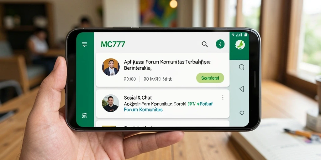 Antarmuka MC777 yang user-friendly dan fungsional untuk forum komunitas.