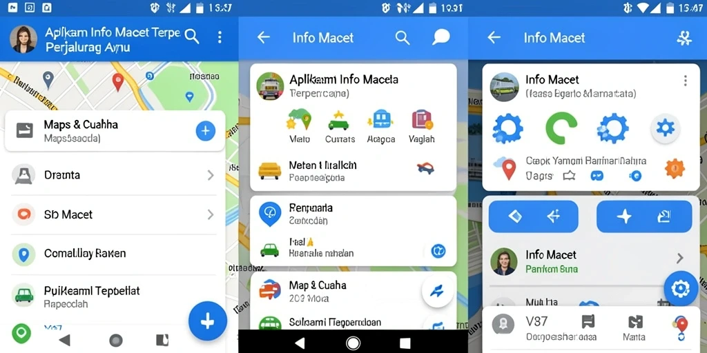 Antarmuka V87 yang menampilkan informasi kemacetan secara jelas.