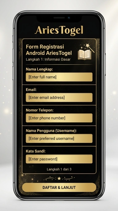 Cara Daftar Akun Baru Ariestogel di Android